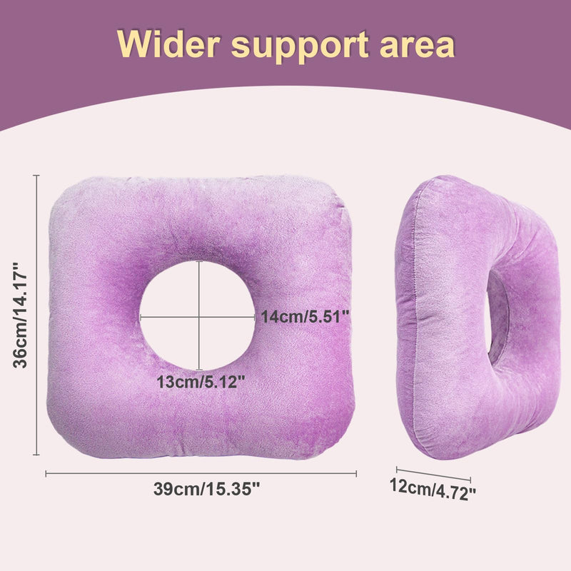 [Australia] - Donut Pillow for Tailbone Pain Relief - Tailbone Pain Relief Cushion for Office Chair, Wheelchair & Travel - Post-Surgery, Pregnancy & Bed Sore Prevention, Breathable Anti-Decubitus Seat Pad（Pink） Pink 