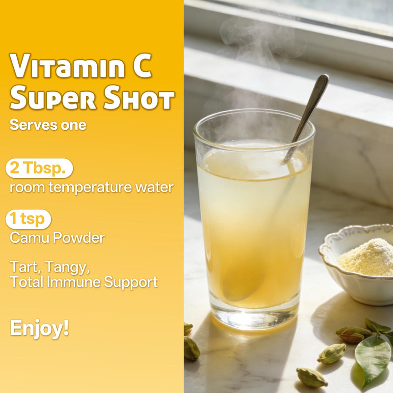 Camu Camu Powder, Rich in Natural Vitamin C, Superfood Powder for Smoothies, Wellness Shots & Immune Support, Sourced from Peruvian Camu Camu Berries