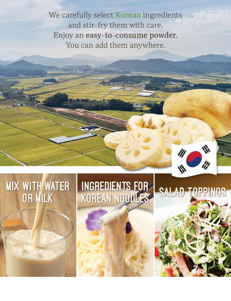 Korean Lotus Root Powder Contains Amino Acid Vitamin B, C Arginine Mucin for Baking & Drinks 300g