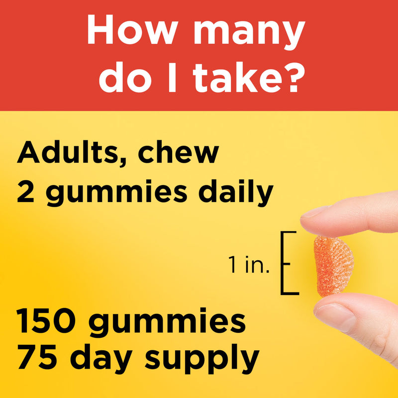 Nature Made Vitamin C Gummies 250mg per Serving, 150 Count | Adult Vitamin C Immune Support Gummies for Daily Immune Support and Antioxidant Support, Tangerine Flavor, 75 Day Supply 150 Count (Pack of 1)