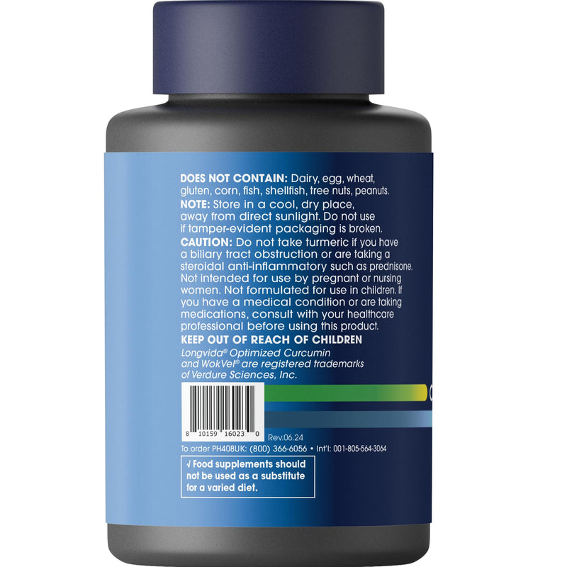 ProHealth Optimised Curcumin Body & Joint Capsules - 60 Capsules - Turmeric Curcumin Supplement - Gluten Free