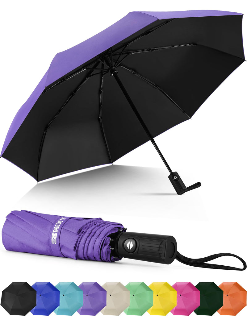 Seniny Umbrella with Carabiner Handle & Compact Travel Umbrella