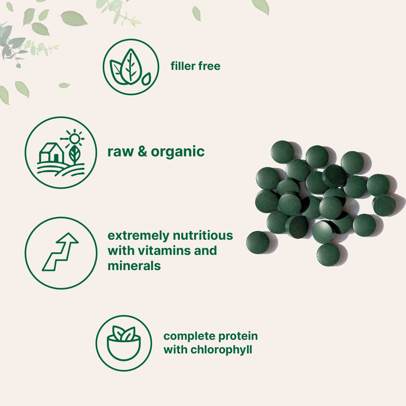 [Australia] - Micro Ingredients Organic Spirulina Supplement, 3000MG Per Serving, 720 Tablets (4 Month Supply), No Filler & Non-GMO, Rich in Vegan Protein, Vitamins & Prebiotics, Premium Spirulina Pills 