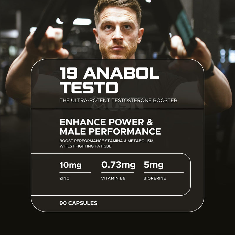 USN 19-Anabol Testo, Testosterone Supplements for Men to Boost Strength Training and Reduce Fatigue