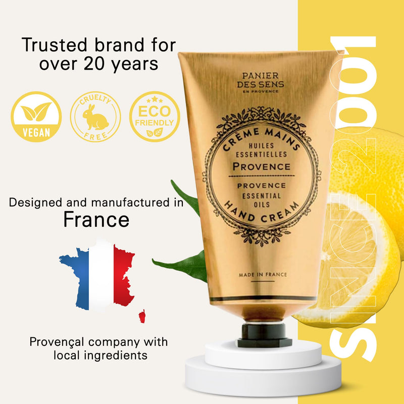 [Australia] - Panier des Sens - Hand Cream for Dry Cracked Hands - Provence Hand Lotion with Shea Butter & Olive Oil - Vitamin E Skin Moisturizer with 97% Natural Ingredients - Made in France, 2.5 fl oz 