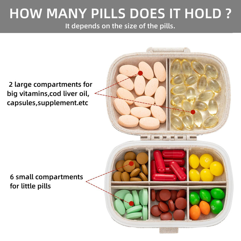 Cute Pill Organizer Small Bling Pill Case for Purse Medicine Vitamin Container Holder Daily Pill Box Container for Women Travel Medicine Kit(Green) Green【limited Edition】