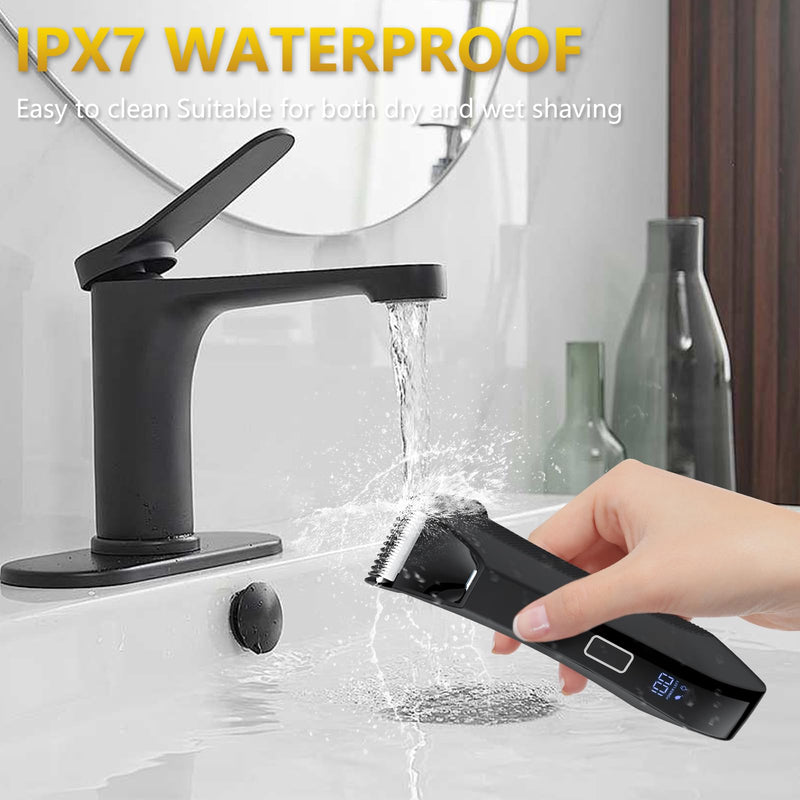 [Australia] - Manscape 3-in-1 Body Trimmer for Men, Groin, Pubic & Ball Hair Shaver No-Nick, Nose Hair Trimmer, Body Groomer for Smooth Shaving, Lightweight with Travel Lock, LED Display, IPX7 Waterproof Black 