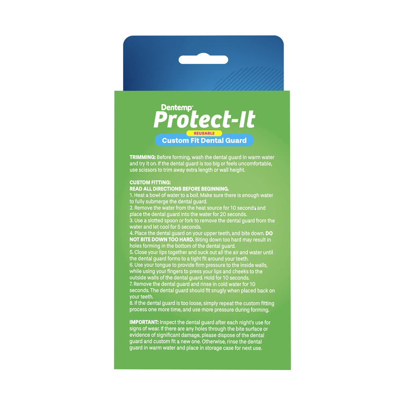 Dentemp Protect-It Custom Fit Mouth Guard 8 Pack for Teeth Grinding at Night - Night Guards for Sleep