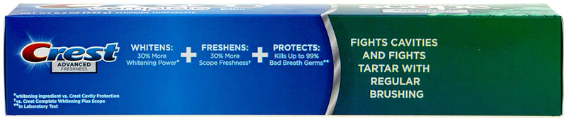 [Australia] - Crest Complete Multi-Benefit Fluoride Toothpaste - Extra Whitening and Scope Advanced Freshness - 8.2 oz each, 3 count 