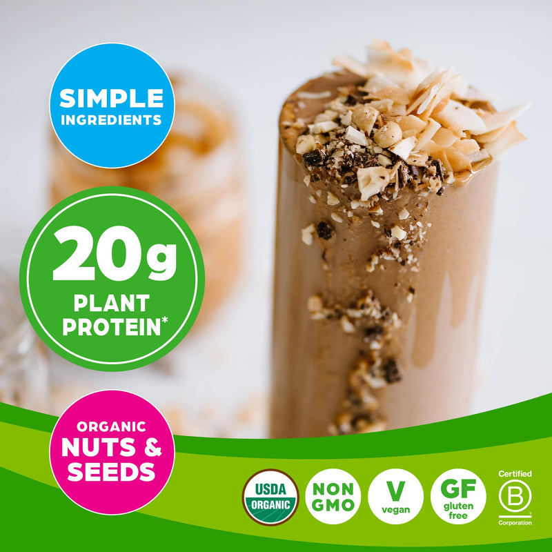 [Australia] - Orgain Organic Simple Vegan Protein Powder, Peanut Butter - 20g Plant Based Protein, Made with less Ingredients, No Artificial Sweeteners, Gluten-Free, Non-GMO, No Dairy or Lactose Ingredients, 1.25lb 15 Servings (Pack of 1) 