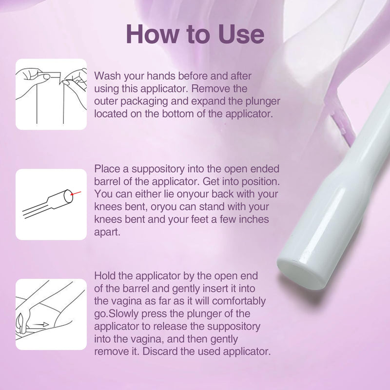 [Australia] - 30 Pack Disposable Vaginal Suppository Applicators for Women, Individually Wrapped, Hygienic - Fits Most Boric Acid Suppositories, Pills, Tablet, Size 00 Cap-sules and Feminine Care Applicator 