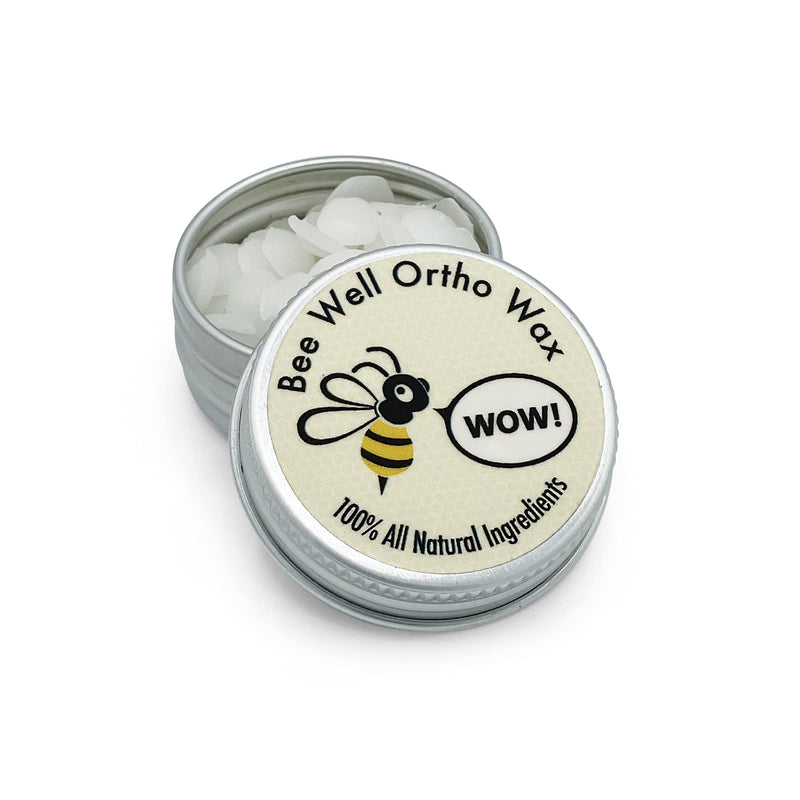 [Australia] - Bee Well Ortho Wax Pure | All Natural Extra Firm Braces Wax | Protect, Prevent & Relieve Orthodontic Braces Discomfort & Mouth Pain | Aluminum Jar | 75 Pieces of Wax for Braces 