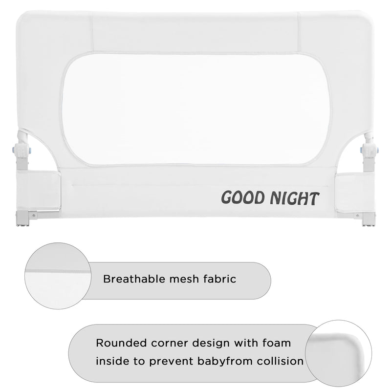 [Australia] - UBBCARE Bed Rail for Toddlers, 32 Inch Bed Guard Rail, Extra Tall Child Safety Side Crib Rail for Baby, Kids, Fit for Twin, Full, Queen, King Size Beds - White 32" White 1 Side 