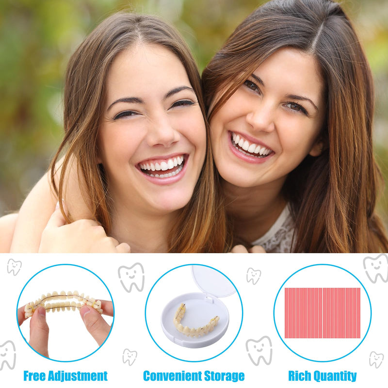 [Australia] - 35 Pcs Dentures DIY Repair Kit Fake Teeth Kit Make Your Own Dentures Kit with Dental Tools Repair Missing Teeth Easy and Convenient Customizable Denture Solution for Improve Smile 
