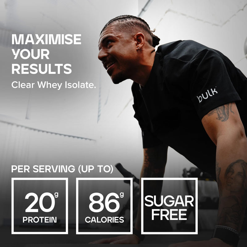 Bulk Clear Whey Isolate | Apple & Blackcurrant | 20g Protein per Serving | Low Sugar | Refreshing Fruity Flavours | 86 Calories | Fast Absorbing | Hydrating Protein Drink | 500g 500 g (Pack of 1)