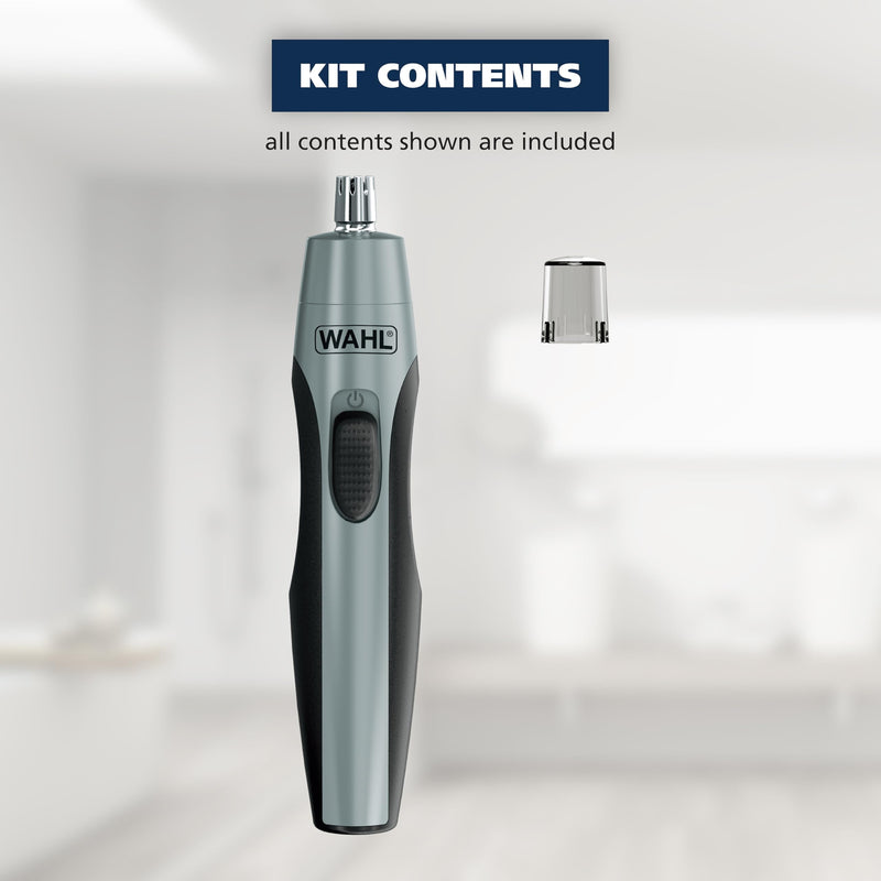[Australia] - Wahl Clipper Battery Operated, Precision Ear and Nose Hair Trimmer for Men, Hygienic Nose Trimmer with Rinseable Blade for Easy Cleaning, Perfect for Travel – Model 3026462 