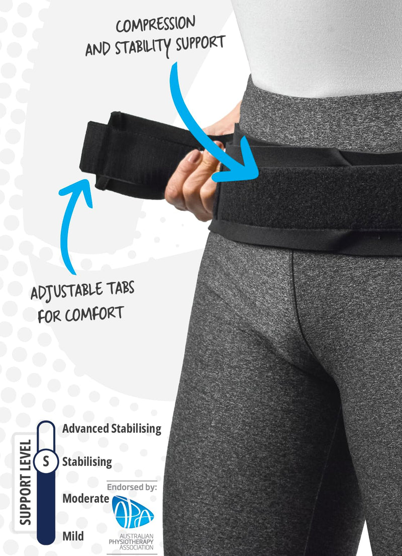 Thermoskin Sacroiliac Belt, Black, Medium, 3.4 Ounce Medium (Pack of 1)