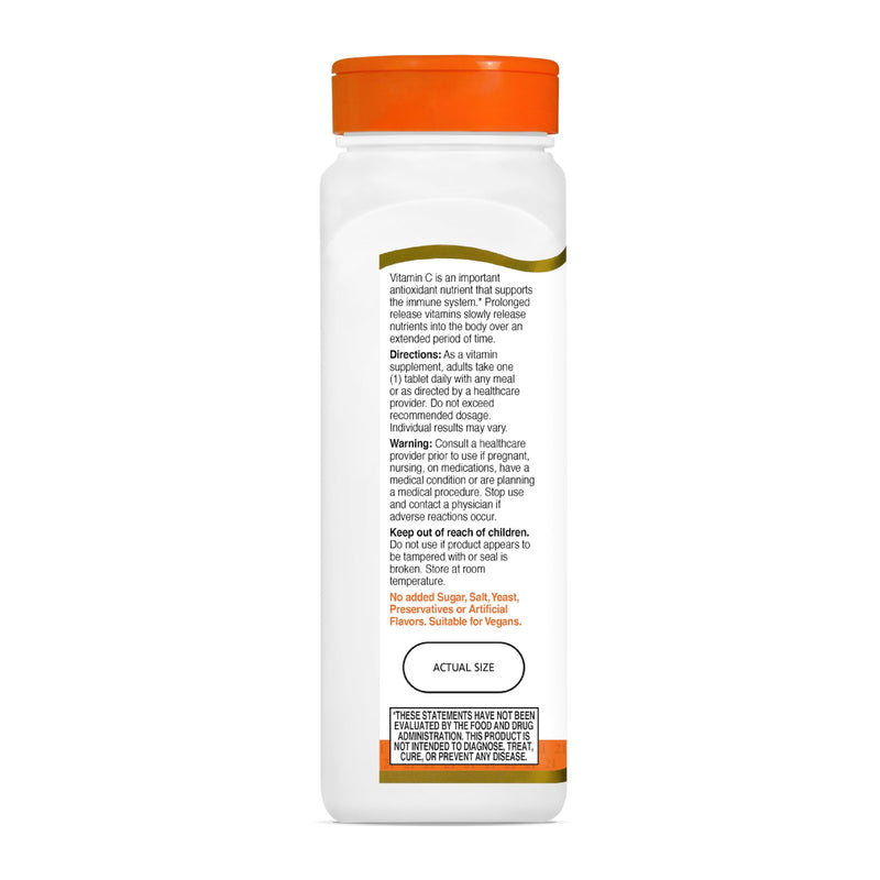 21st Century Vitamin C 1000mg Prolonged Release Tablets, Immune, 110ct | Vitamin C 1000 mg Prolonged-Release Ascorbic Acid, Immune & Antioxidant Support, Steady All-Day Release for Men & Women 110 Count (Pack of 1)