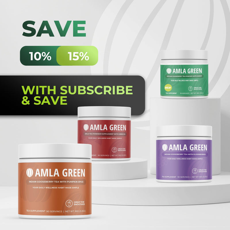 [Australia] - Amla Powder & Decaf Green Tea Superfood Supplement, 20x Ultra Concentrated Amla, Oolong Tea and Indian Gooseberries, Organic, Vegan, 90 Servings 90 Servings (Pack of 1) 