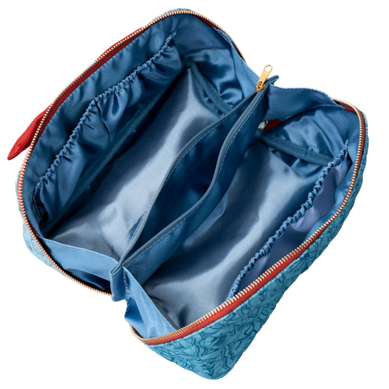 ban.do Getaway Quilted Toiletry Bag with Bow Handle and Satin Interior (Flowers and Bows)