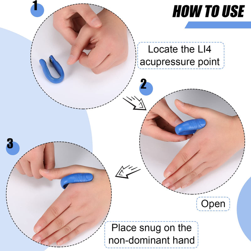 [Australia] - 8 Pcs Migraine Relief Clip Acupressure Hand Pressure Point Clip Headache Pressure Point Tool for Relaxation(Green, Blue) 