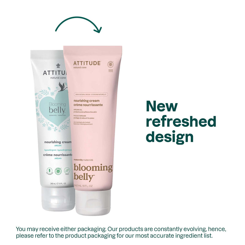 [Australia] - ATTITUDE Pregnancy Nourishing Body Cream, EWG Verified, Dermatologically Tested, Plant and Mineral-Based, Vegan Maternity Products, Argan Oil, 8 Fl Oz 8 Fl Oz (Pack of 1) 