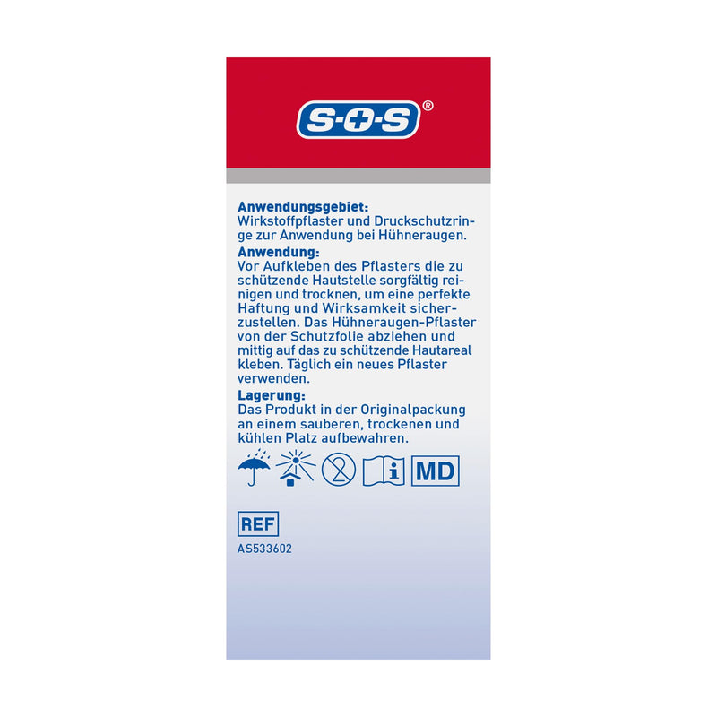 [Australia] - SOS Corn Ex Set, corn plasters for immediate pressure relief, corn remover with salicylic acid, quick pain relief and protection against friction, 1 x 54 pieces pack of 1 