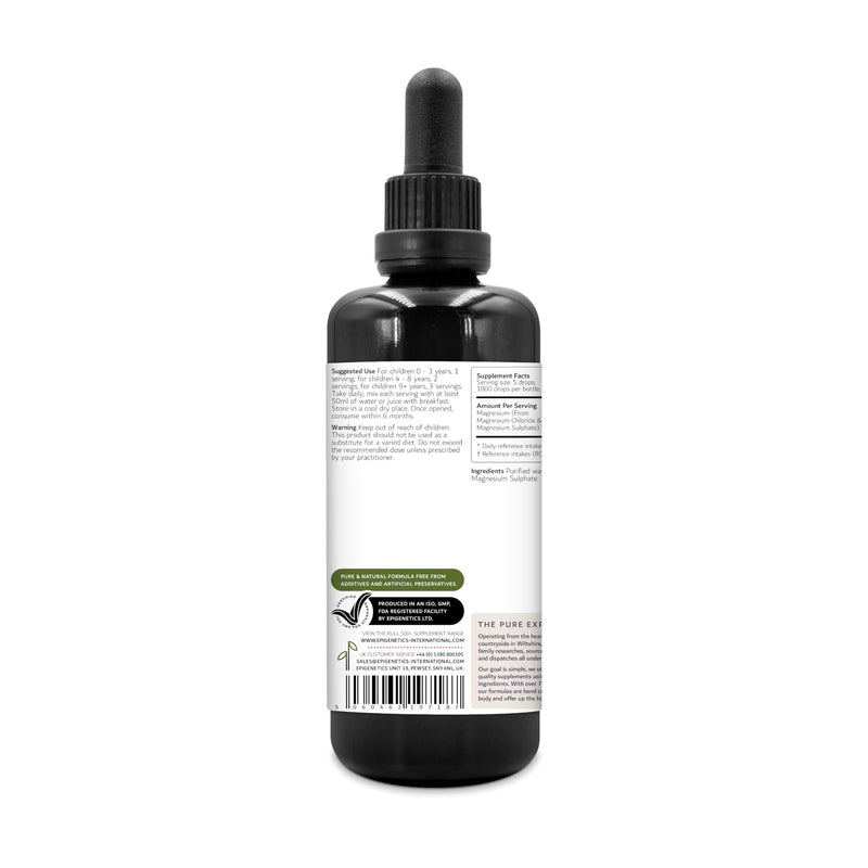 Magnesium for Children 50ml | from Birth Magnesium Mix Supplement 0-11 Years | Newborns Baby Kids Sugar Free UK Made Vegan Mini Liquid | 5 Drops Daily 50 ml (Pack of 1)
