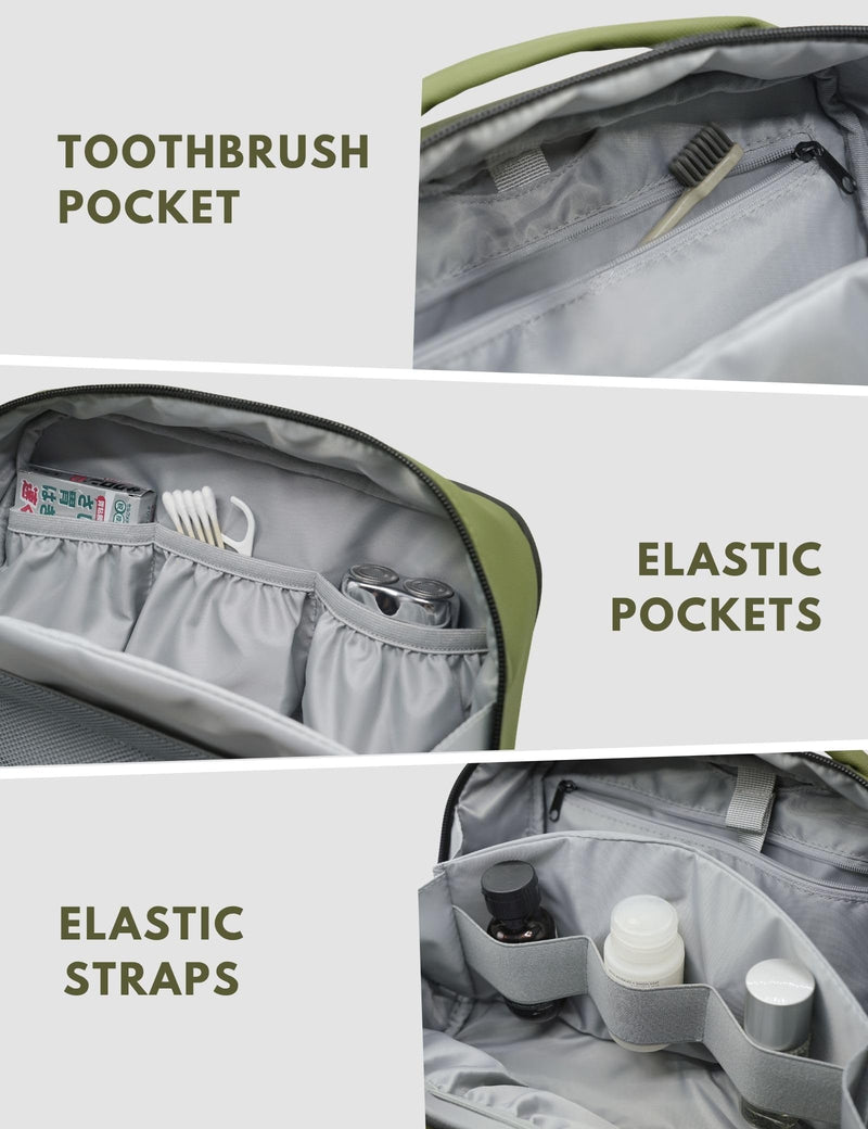 Large Hanging Travel Toiletry Bag for Men Women, Water-resistant Dopp Kit | 6L Large Capacity Wide Open Cosmetic Makeup Bag Bathroom Shower Bags for Toiletries, Grooming, Shaving Organizer Bag Black Medium