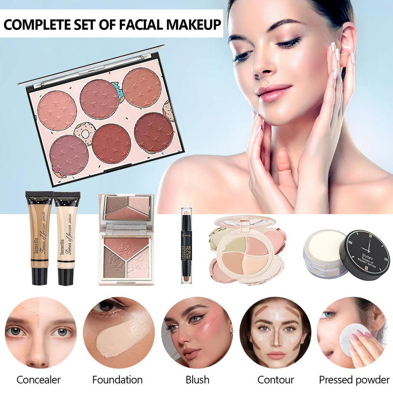 [Australia] - 37 Pcs All in One Makeup Kit for Women Full Kit, Makeup Gift Set for Beginners Teenager, Multipurpose Makeup Set Includes Eyeshadow Palette Contour Stick Cosmetic Brush (A204) 37 Pcs 