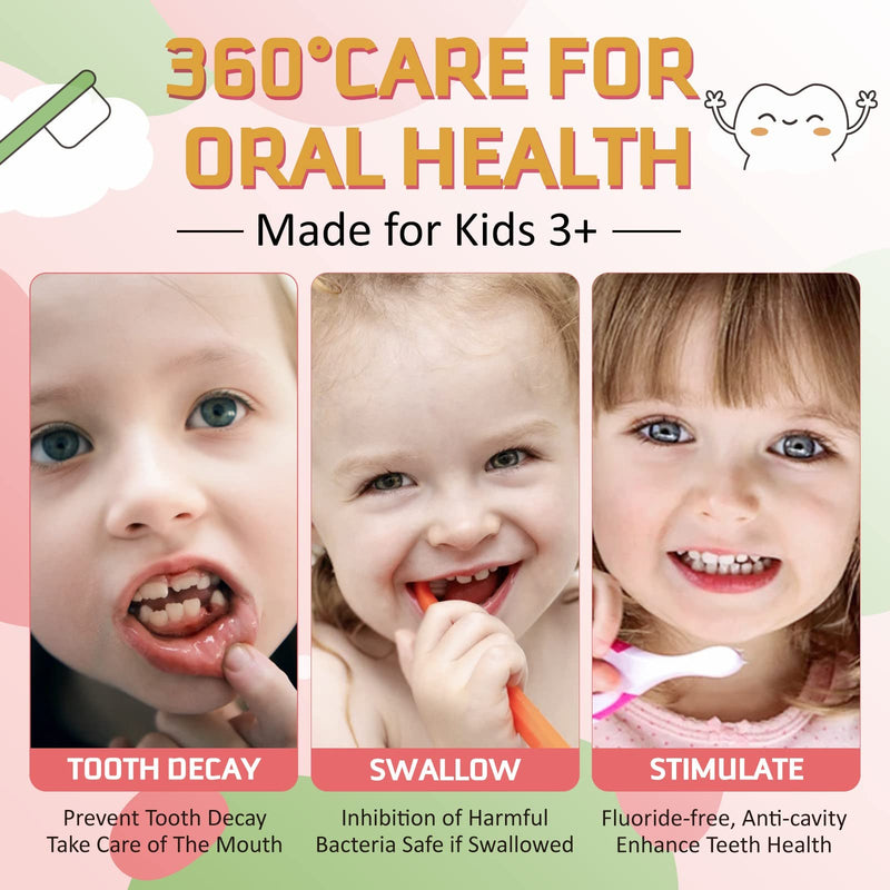 Foam Toothpaste Kids, Toddler Toothpaste with Low Fluoride, Kids Toothpaste, Foam Toothpaste for Children Ages 3 Plus (2PCS, Strawberry) 4.22 Fl Oz (Pack of 1)
