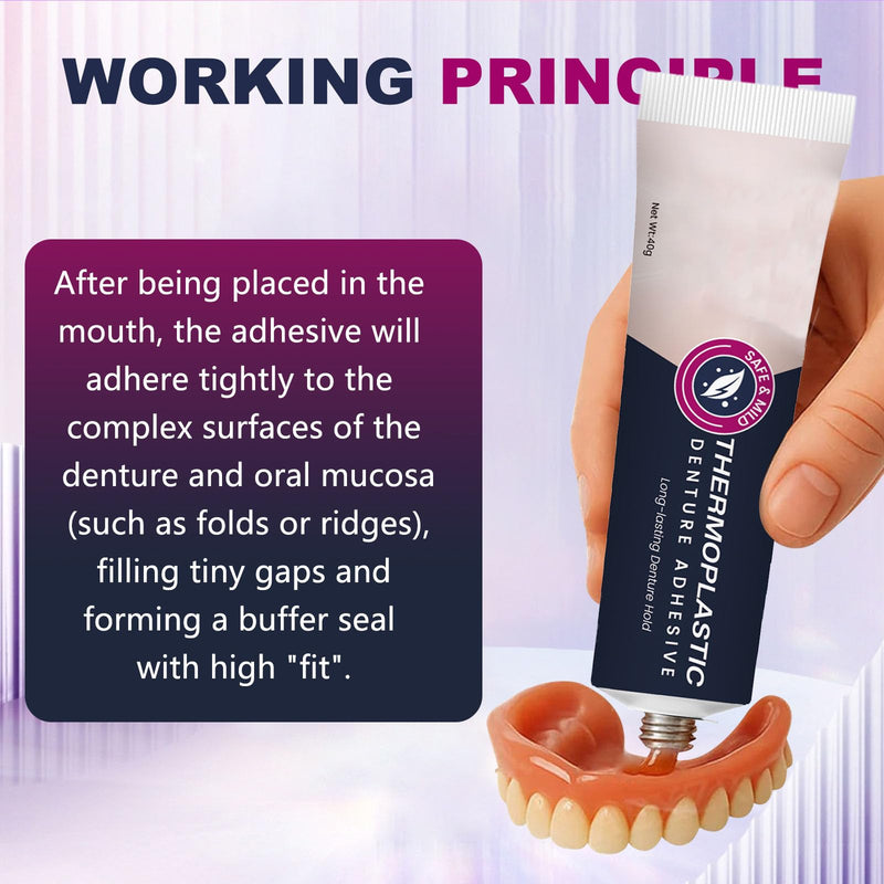 [Australia] - 2PCS Thermoplastic Denture Adhesive, Extra Strong and Durable Denture-Adhesive, Ultra Max Hold Adhesive, Can Last Up to 4 Days, Suitable for All Ages 