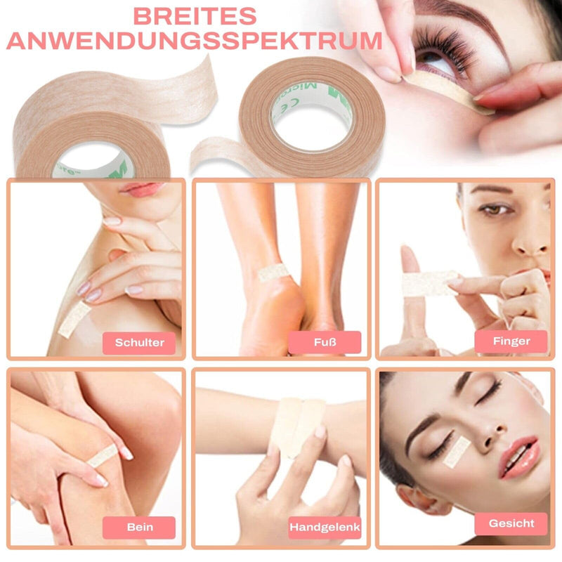 [Australia] - 3M Micropore Tape Non-Woven Plaster Skin Colors with Application Tips by P-Beauty - Medical Adhesive Tape Eyelash Extension, Skin Plaster Hypoallergenic, Breathable, Waterproof (1.25cmx9.14m, 1 Roll) 1.25cm 