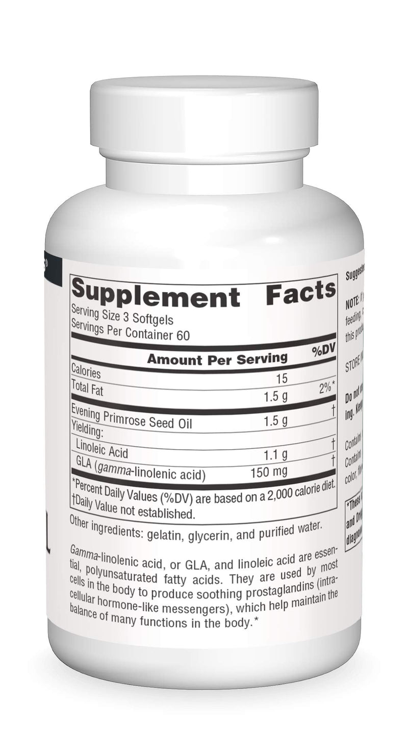 [Australia] - Source Naturals Evening Primrose Oil - Hexane-Free - 500mg - GLA Yield: 50 mg - Cold-Pressed - 180 Softgels 1 
