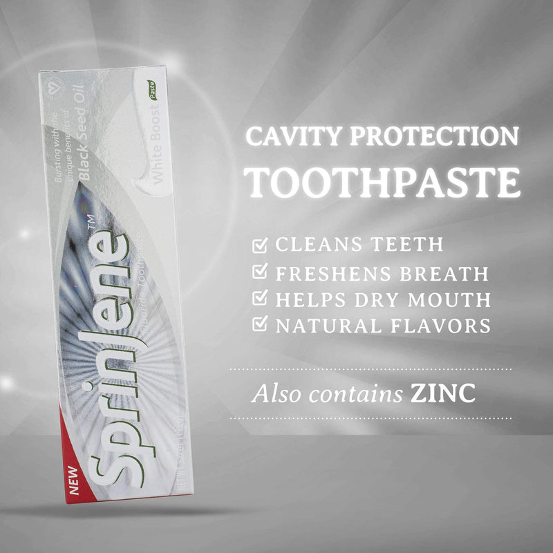 [Australia] - SprinJene Original White Boost | Whitening Toothpaste with Fluoride for Cavity Protection | 4 Pack 5.00 Ounce ( Pack of 4 ) 