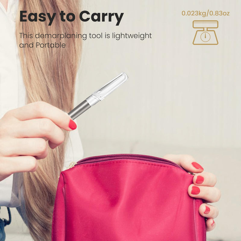 Dermaplaning Tool for Face Exfoliation, with 20 Replaceable Blades, Facial Shaver/Eyebrow Razor, Peach Fuzz Removal Eyebrow Shaper for Women, Easy to Use Dermaplaner Help Exfoliate and Smooth Skin Silver