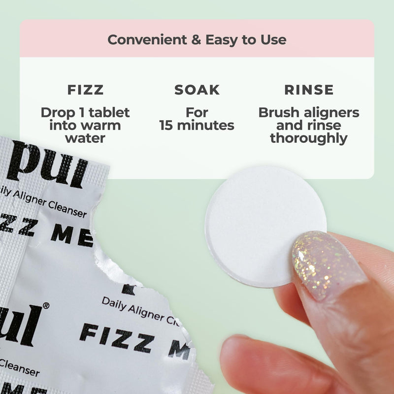 [Australia] - PUL Aligner Cleaner Tablets (Pack of 96) ‚Äì For Cleaning Invisalign, All Clear Aligners & Retainers ‚Äì Removes Odor, Stains, Plaque ‚Äì Cleans Dentures, Night & Mouth Guards, All Dental Removables 96 Count (Pack of 1) 