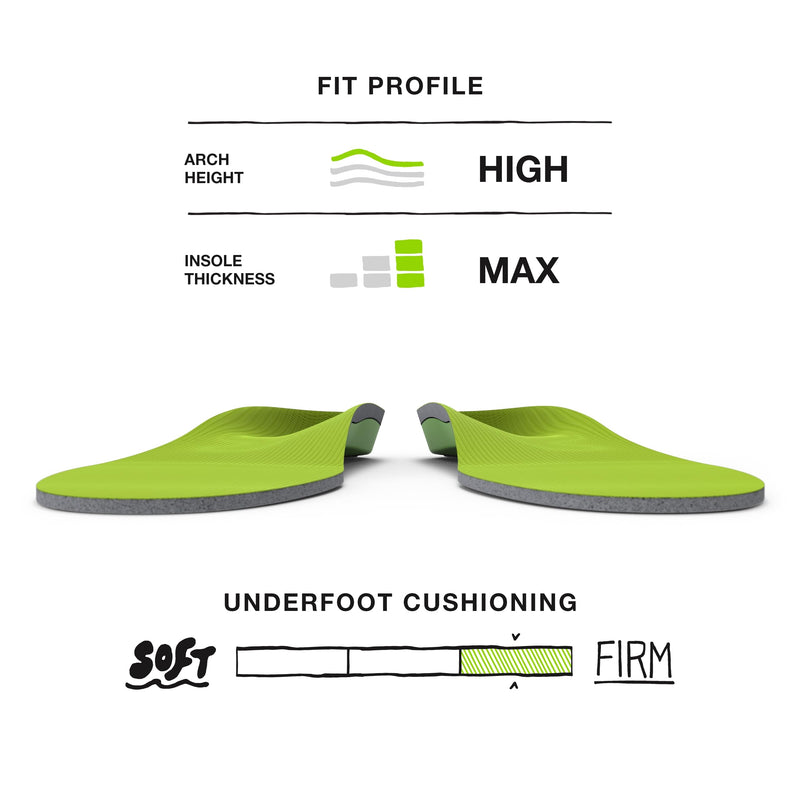 Superfeet All-Purpose Support High Arch Insoles (Green) - Trim-To-Fit Orthotic Shoe Inserts - Professional Grade - Men 9.5-11 / Women 10.5-12 9.5-11 Men / 10.5-12 Women