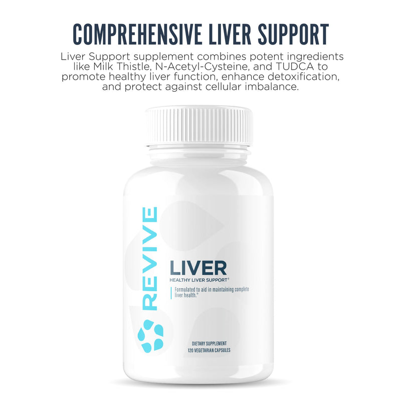[Australia] - Revive MD Natural Liver Cleanse, Detox, & Repair Pills, Liver Health Support Formula - Milk Thistle Liver Defense Supplement - Inflammation Reducer & Promotes Healthy Liver Function - 120 Capsules 