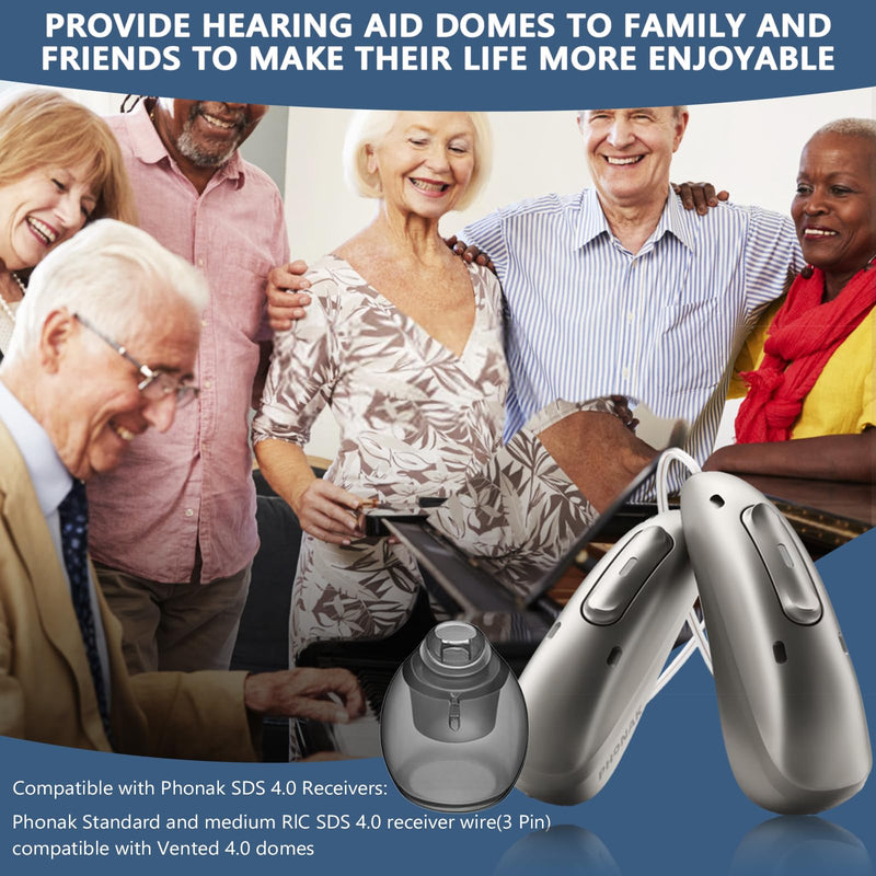 [Australia] - 20 pcs Phonak Vented 4.0 Hearing Aid Domes Small Size (0.29inch=7.5mm),Phonak Hearing aid Accessories,Hearing Aids Domes for Phonak Audeo Marvel Paradise Lumity Accessory Vented 4.0 Dome Small White-2 Pcaks/20 Pcs 
