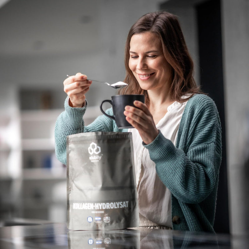 [Australia] - edubily nutrition® collagen powder • From certified pasture farming • Premium collagen hydrolyzate with co-factors for joint health & strong connective tissue • In a Velcro bag (750 g) 750 g (pack of 1) 