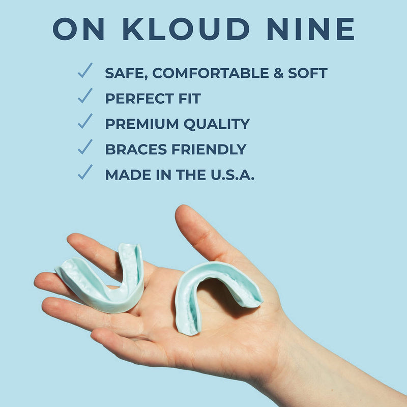 [Australia] - Kloud Night Guard - Mouth Guard for Clenching Teeth and Grinding Teeth, 2 Pack Custom Moldable Dental Mouth Guard Mint 
