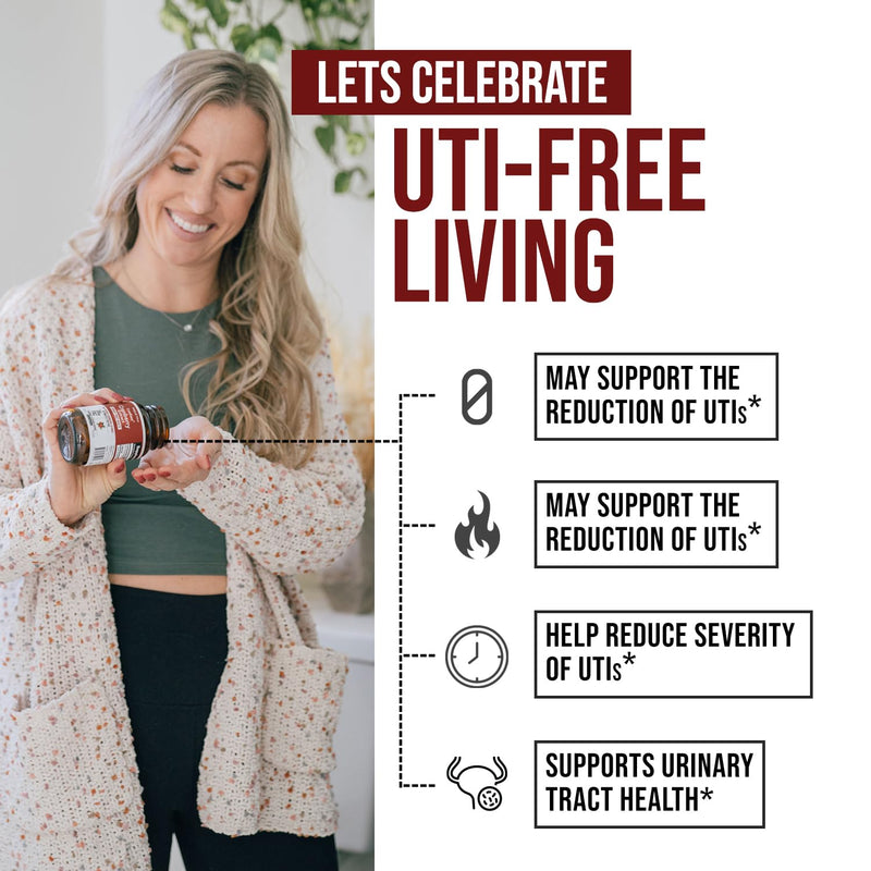 [Australia] - CranEaze®: Cranberry Juice Extract Plus D-Mannose – 36 mg PAC, 100% Soluble PAC - Supports Urinary Tract Health – Most Effective Cranberry Pills for Women, UTI Cranberry Supplement - 60 Capsules 