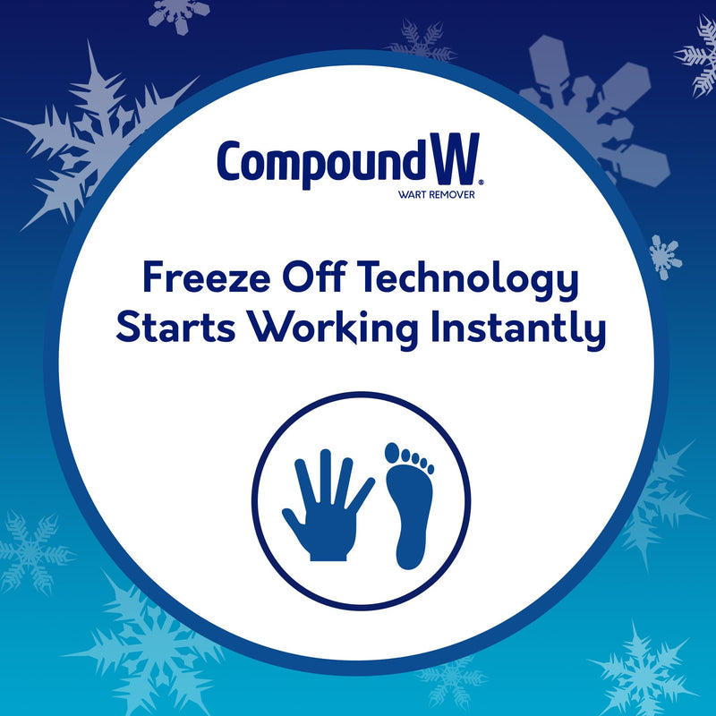 [Australia] - Compound W Freeze Off Wart Remover, Wart Removal System for Removing Common & Plantar Warts, 8 Applications 
