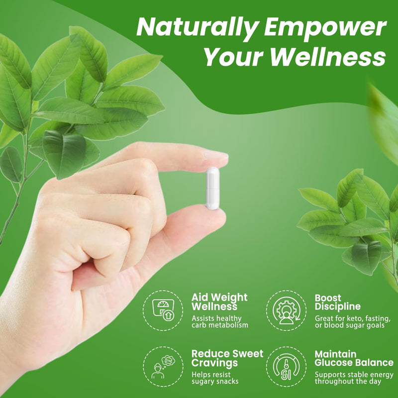 Gymnema Sylvestre Capsule 1000mg | Dietary Supplement for Healthy Blood Sugar Levels | Chromium Picolinate Alternate| Support Metabolism - 60 Capsules