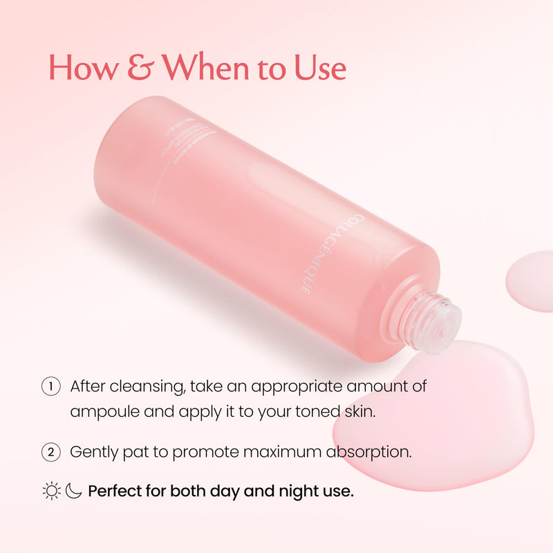 NEOGEN Collagenique Pure Collagen Core Lifting Essential Ampoule 8.79 oz / 260ml - Core Lifting7 Collagen Vita Complex, Collageneer, Vitamin B12, Elasticity, Moisturizing, Korean Skin Care | 260ml big-size (8x a 30ml serum), 2-in-1 toner + ampoule, 2% ...