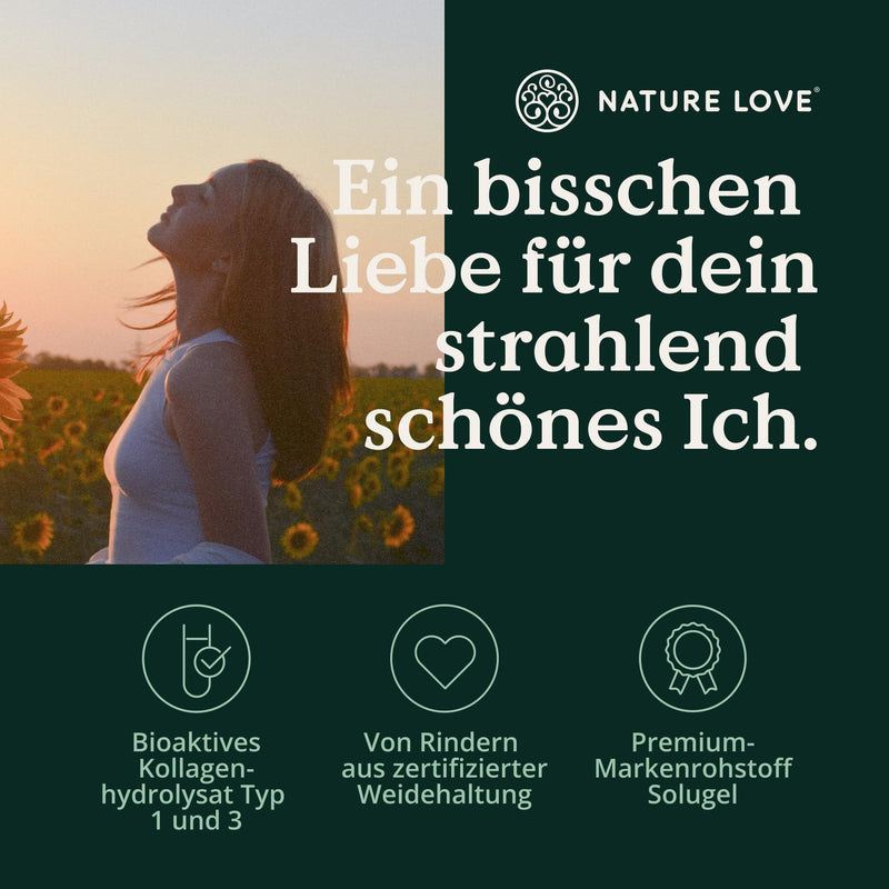 [Australia] - NATURE LOVE® Premium Collagen Powder 500g - Wildberry Flavor - Collagen from pasture-raised cattle - highly bioavailable, no added sugar or sweeteners - laboratory tested, produced in Germany 500 grams 