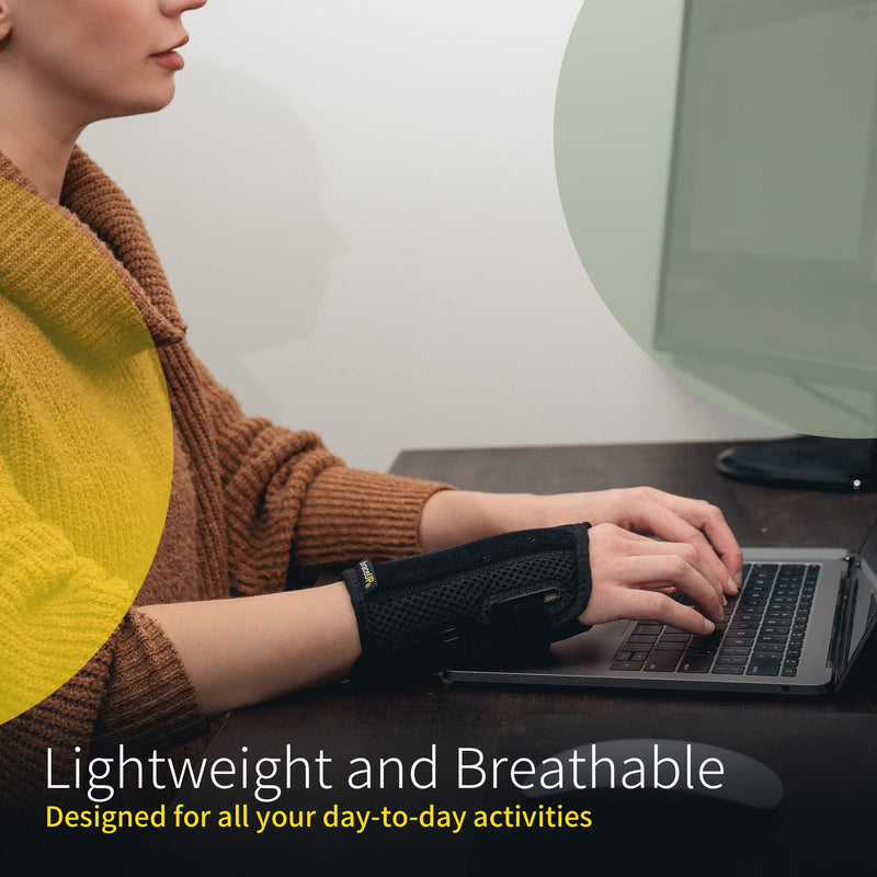 BraceUP Wrist Splint for Carpal Tunnel Right Left Hand - Wrist Support for Women and Men, Daytime and Night Use, Wrist Brace for Pain Relief and Arthritis - Right Wrist (L/XL) Large/X-Large (Pack of 1) Right Hand