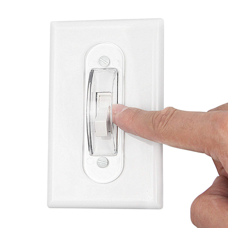 [Australia] - Wall Switch Guards Plate Covers Child Safety Security Home Decor (2 Pack), Clear - Keeps Light Switch ON Or Off Prevent Accidental Device Turn On or Off… 2 Piece 