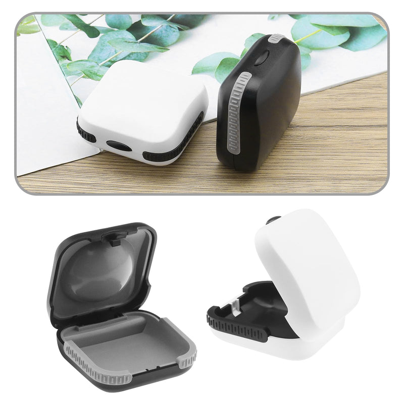 Create idea 2Pcs Hearing Aid Storage Box Hearing Aid Hard Case Protective Box Hearing Aid Container Hearing Aid Accessories 6.5x6.5x2.8cm ABS